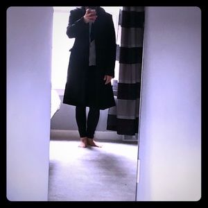 Women’s S Banana Republic long black wool coat